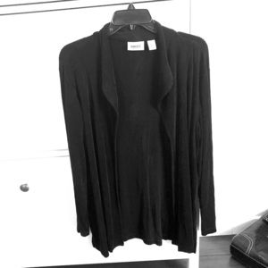 Chico’s Travelers black draped jacket cardigan